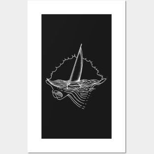 Manta Ray meets Sailboat Posters and Art